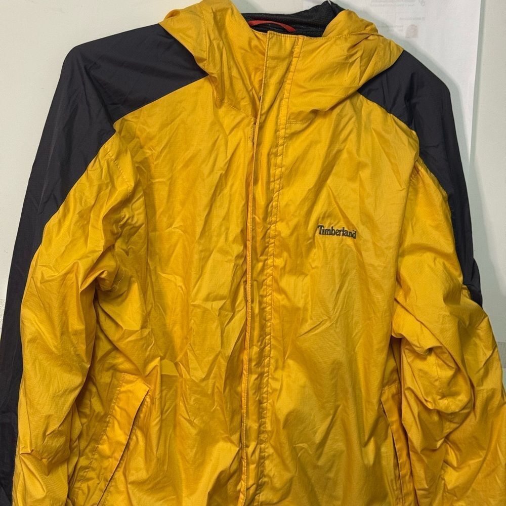 Timberland Yellow and Black Windbreaker Jacket